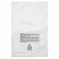 Lavex 22'' x 24'' Clear Polyethylene Layflat Bag W/ Suffocation Warning Label and 2 Mil Thickness, 500PK 42222242SUF